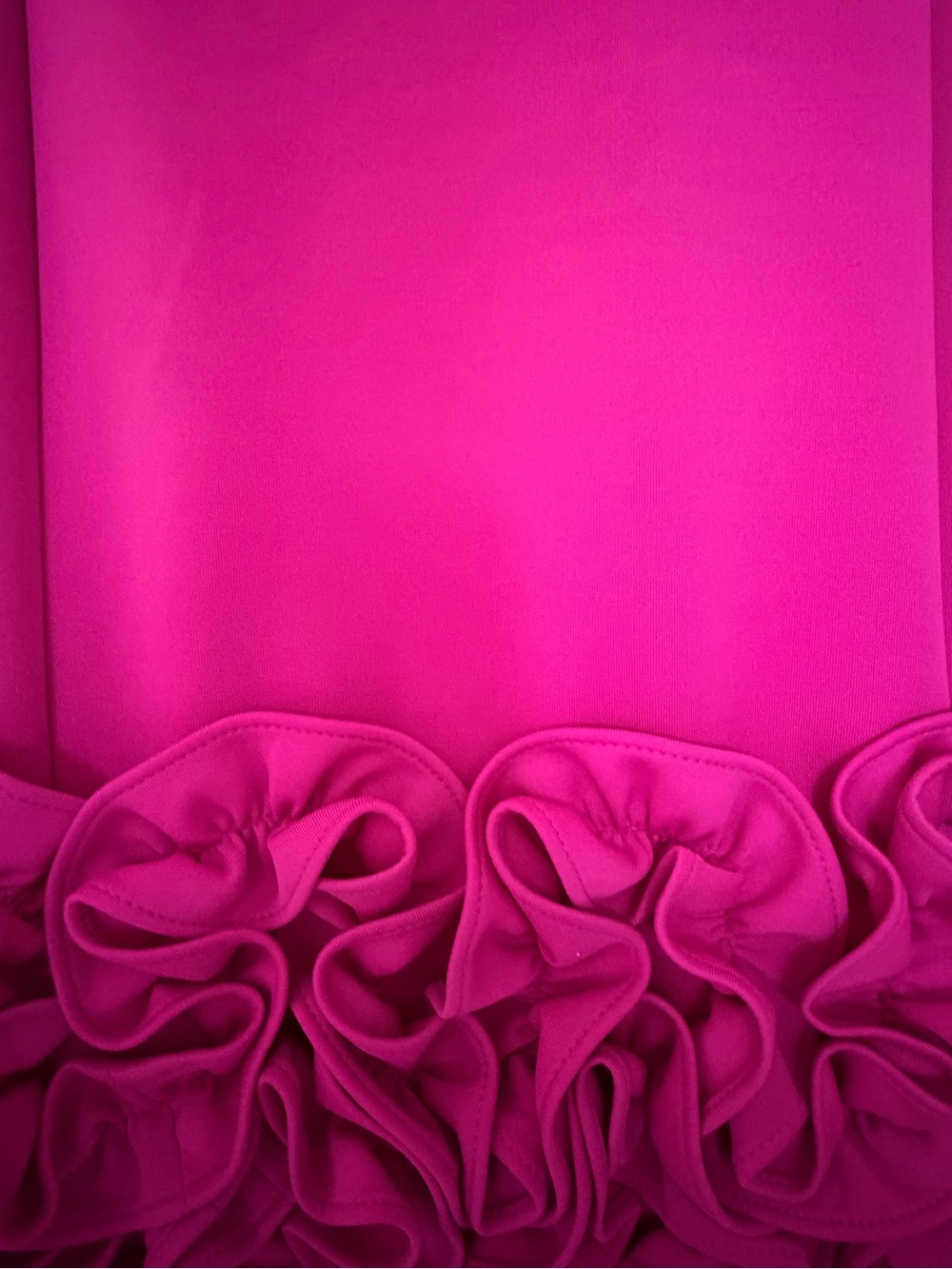 NWT Sleeveless Hot Pink Ruffle-Hem Mini Dress - Picture 3 of 6